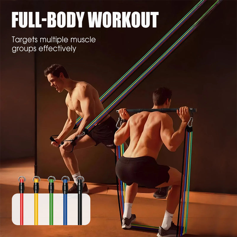 🔥Solange der Vorrat reicht 50 % Rabatt!🎉13-teiliges Widerstandsbandset mit Griff für das Heimfitnessstudio🏋️‍♂️