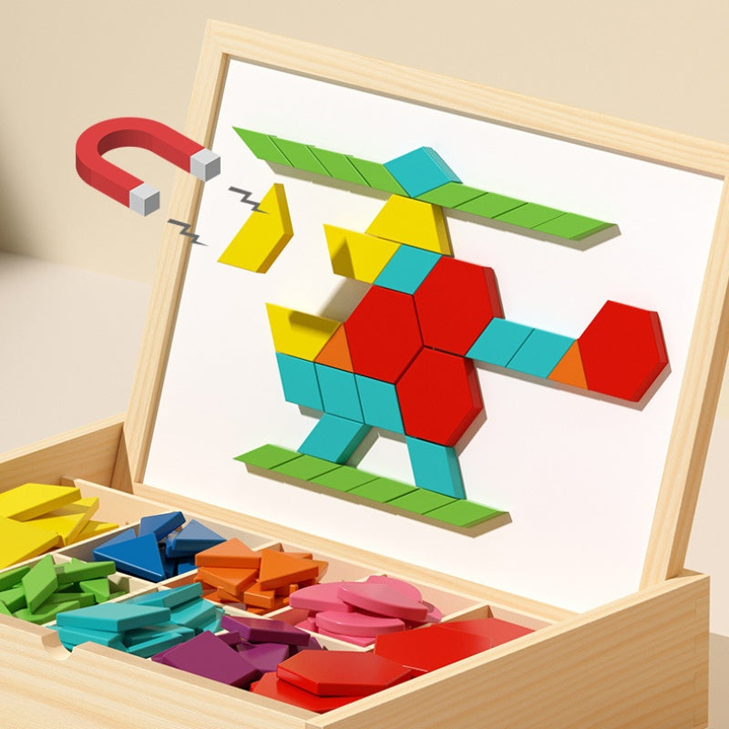 🔥Solange der Vorrat reicht 55 % Rabatt!🎉Magnetisches Puzzlespiel aus Holz mit Motiven
