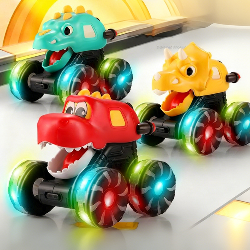 🦖🚙Press & Go Dinosaurier-Spielzeugauto mit Lichtern🎁