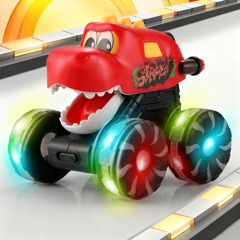 🦖🚙Press & Go Dinosaurier-Spielzeugauto mit Lichtern🎁