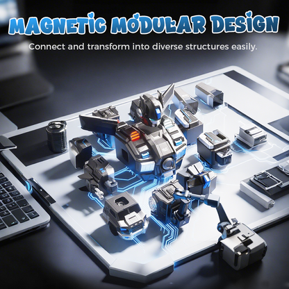 💥 ZEITLICH BEGRENZTES ANGEBOT! 🔥9-in-1 magnetisches transformierendes Auto- und Roboterspielzeug