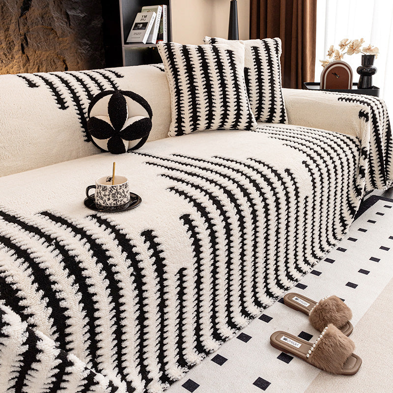 🛋️ 50% RABATT 2026! ✨ Plüsch Sofaüberwurf - Extra Dicke & Rutschfeste Decke mit Elastischen Kanten für Herbst und Winter 🍂❄️
