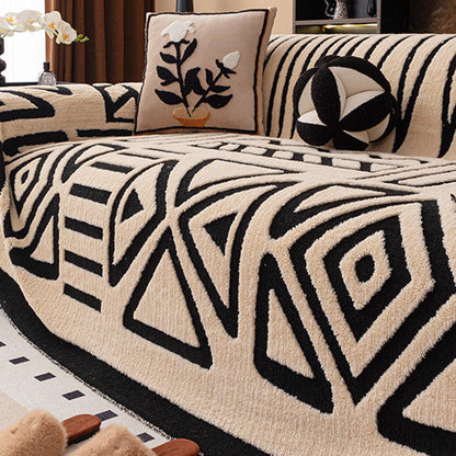 🛋️ 50% RABATT 2026! ✨ Plüsch Sofaüberwurf - Extra Dicke & Rutschfeste Decke mit Elastischen Kanten für Herbst und Winter 🍂❄️