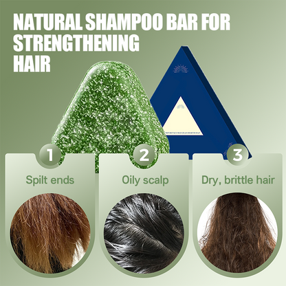 Natürliches festes Shampoo zur Stärkung der Haare
