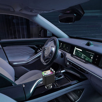 120-W-Autoladegerät mit violettem Stern-Ambientelicht und einziehbarem Kabel