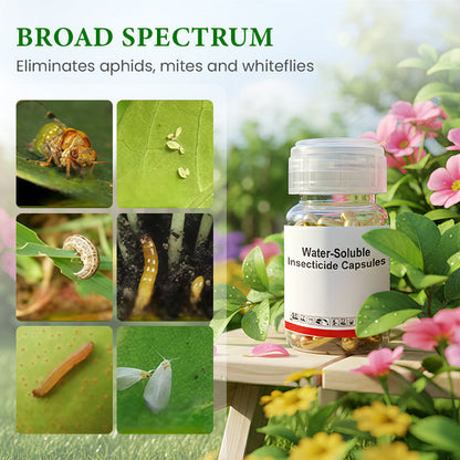 Wasserlösliche Insektizid-Kapseln für gesunde Blumen