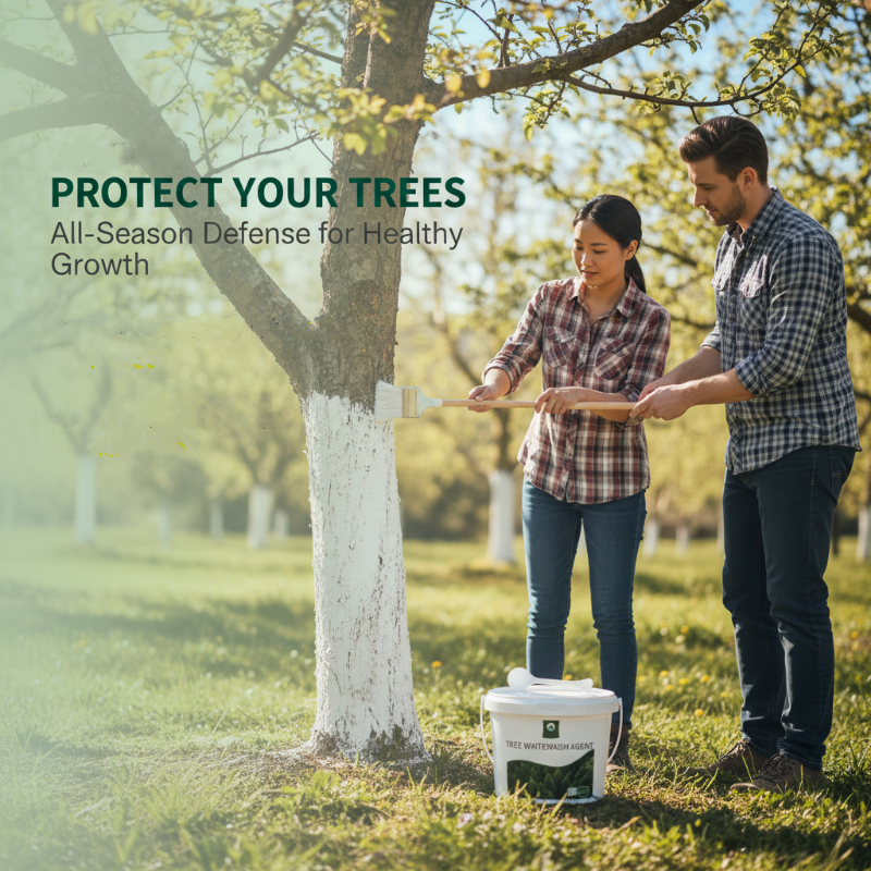 Lang anhaltender Weißanstrich für Bäume