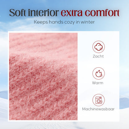 Warme Thermo-Strickhandschuhe mit Touchscreen-Funktion
