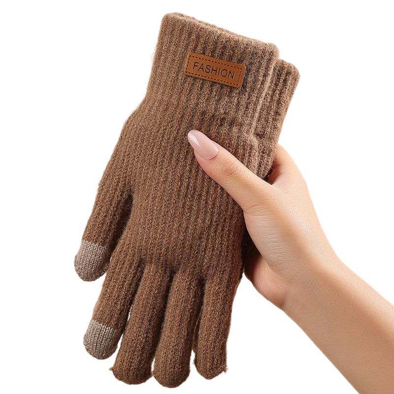 Warme Thermo-Strickhandschuhe mit Touchscreen-Funktion