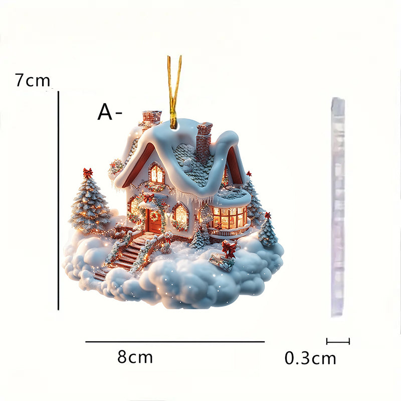 Magisches Weihnachtshaus-Anhänger