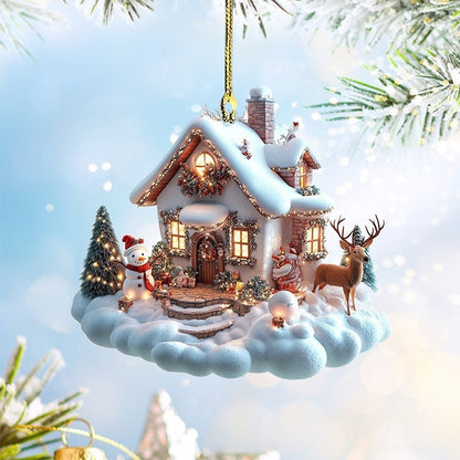 Magisches Weihnachtshaus-Anhänger