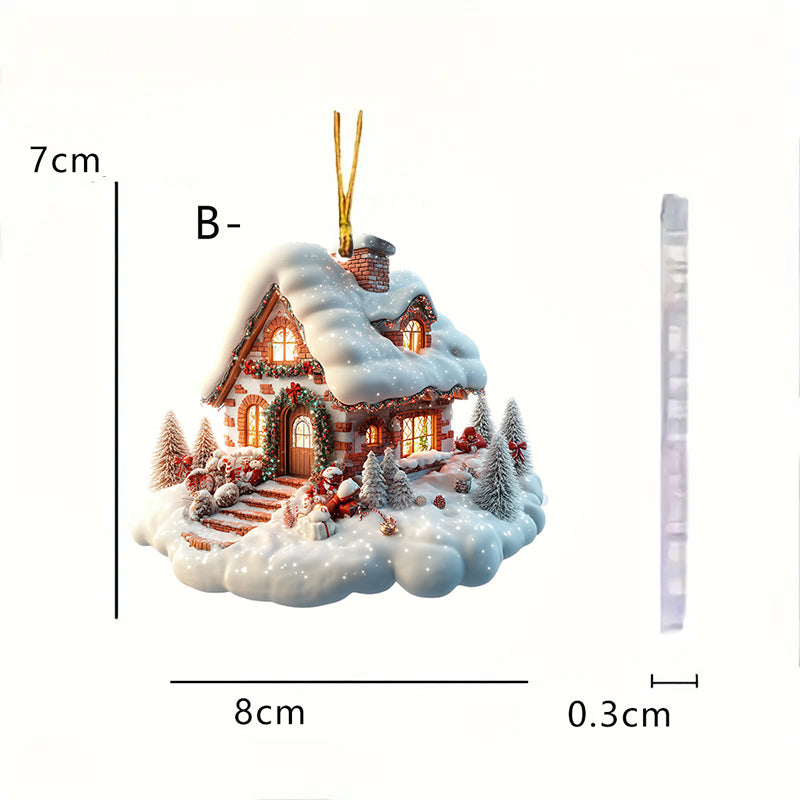 Magisches Weihnachtshaus-Anhänger
