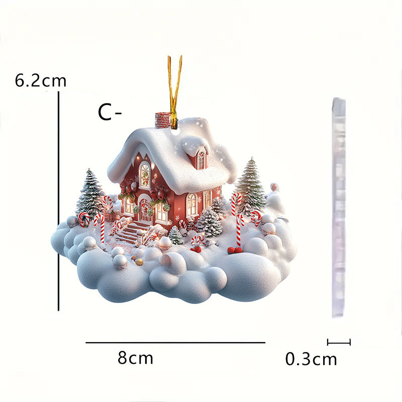 Magisches Weihnachtshaus-Anhänger