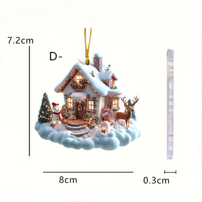 Magisches Weihnachtshaus-Anhänger
