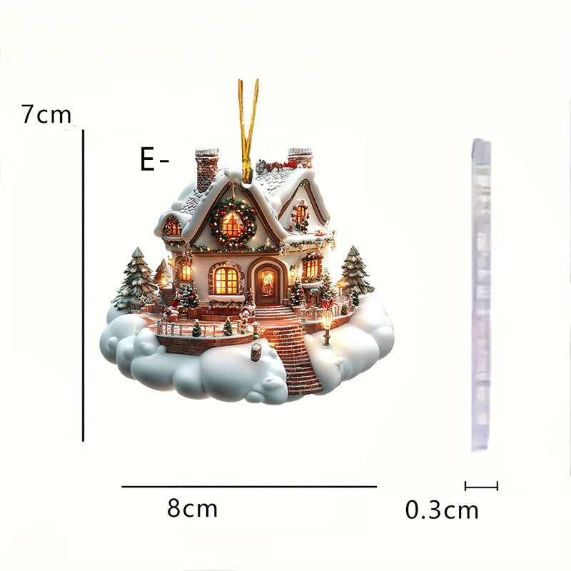 Magisches Weihnachtshaus-Anhänger