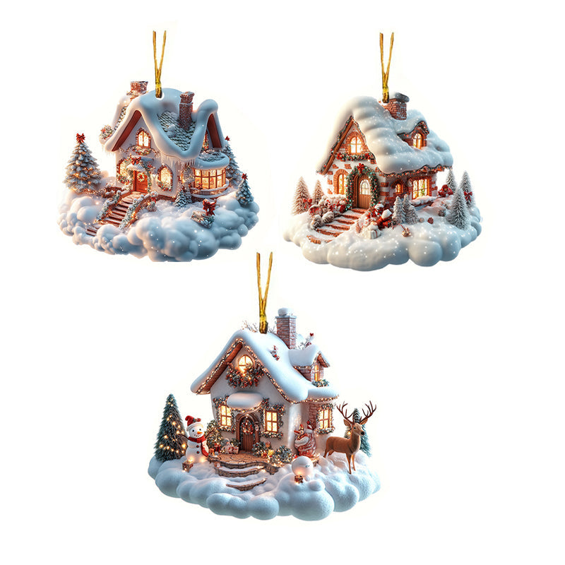 Magisches Weihnachtshaus-Anhänger