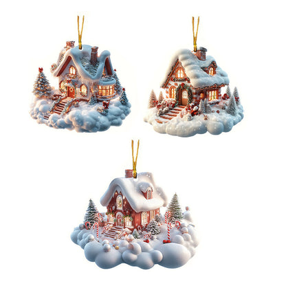 Magisches Weihnachtshaus-Anhänger