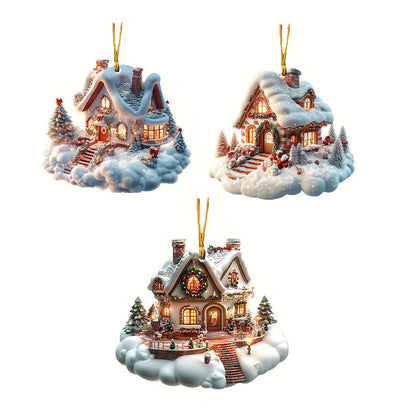 Magisches Weihnachtshaus-Anhänger