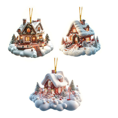 Magisches Weihnachtshaus-Anhänger