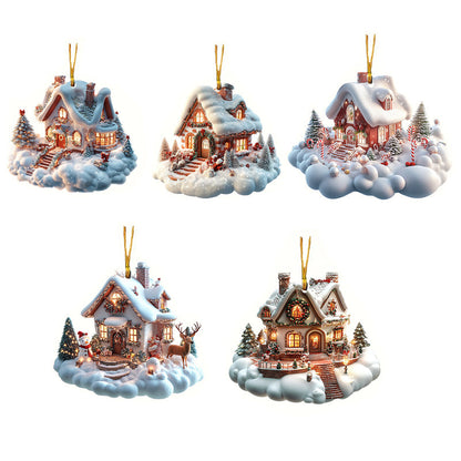 Magisches Weihnachtshaus-Anhänger