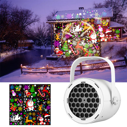 🎁🎅Weihnachts-Sonderverkauf – 50 % Rabatt💝16-Muster-USB-Weihnachtsprojektorleuchte🎄