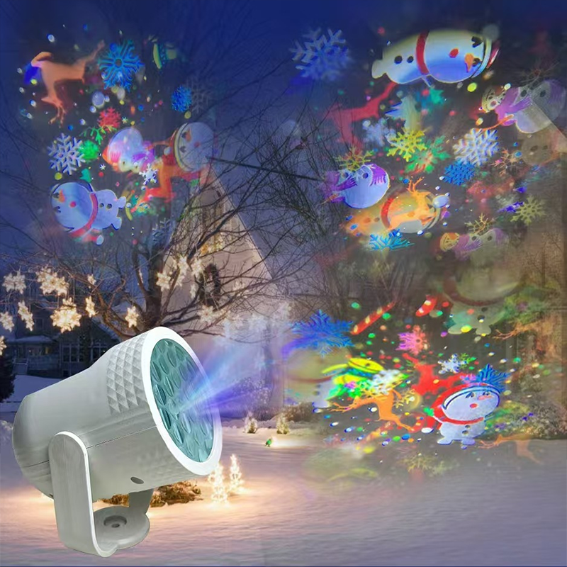 🔥🎄 Magischer USB-LED-Projektor für Weihnachten – Über 16 festliche Muster, einfache Einrichtung (Plug & Play) für Heim- und Partydekorationen