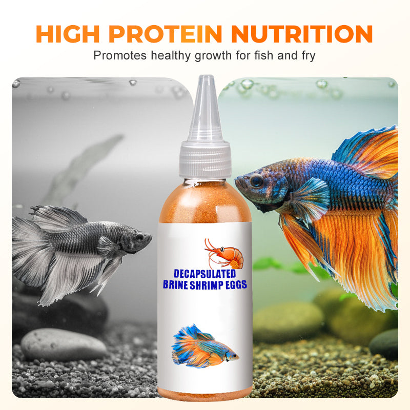 Entkapselte Salinenkrebs-Eier als Fischfutter