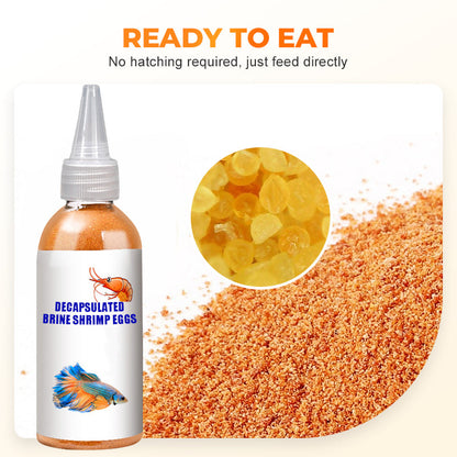 Entkapselte Salinenkrebs-Eier als Fischfutter