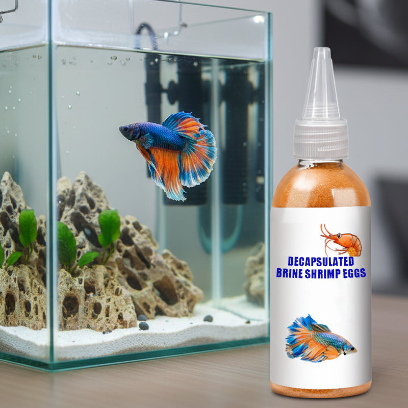 Entkapselte Salinenkrebs-Eier als Fischfutter