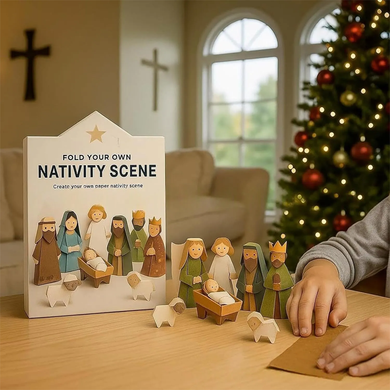 Origami-Bastelset – Weihnachtskrippe