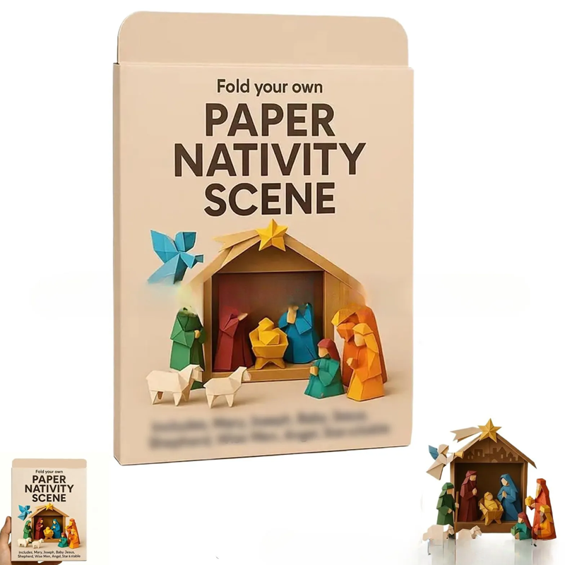 Origami-Bastelset – Weihnachtskrippe