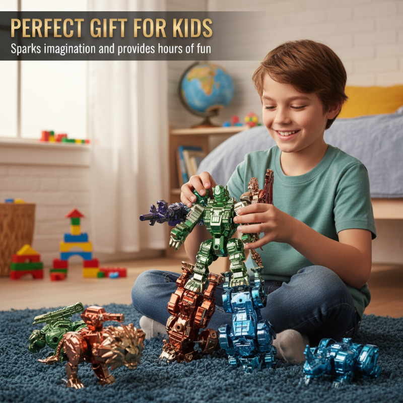 Fantastisches Tier-Roboter-Spielzeug zum Transformieren für Kinder