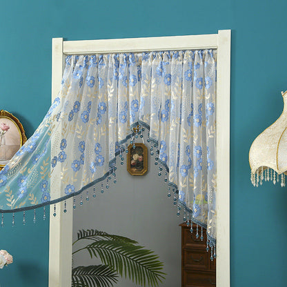 🛍️ 50 % Rabatt – Leichter Stickvorhang mit Perlen – halbtransparent, stickverziert, montagefreundlich & vielseitig für Wohnzimmer, Schlafzimmer & Flur 🪟