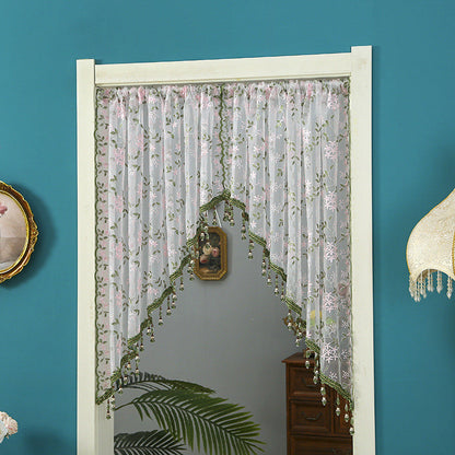 🛍️ 50 % Rabatt – Leichter Stickvorhang mit Perlen – halbtransparent, stickverziert, montagefreundlich & vielseitig für Wohnzimmer, Schlafzimmer & Flur 🪟