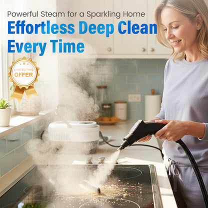 🥳 2026 HEISSER VERKAUF 🥳 💞 50K+ VERKAUFT! 📢⏰ 50% RABATT! Hochtemperatur-Dampfreiniger – 105°C Dampf, 15 s Aufheizzeit. 🌡️ Tötet 99,9 % der Keime ab – ohne Chemie. 🎚️ 6 Dampfstufen – großer Tank 1100 ml. ✨ Für viele Oberflächen – Reinigungswunder! 🔥