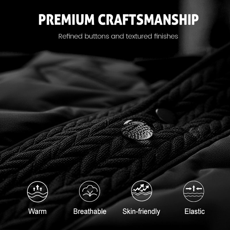 Herren warme gefütterte Jacke im Vintage Stil mit Klappkragen