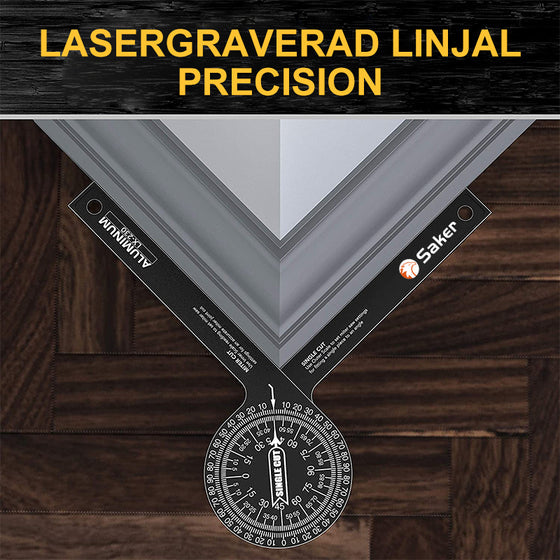 📐 Perfekte Gehrungsverbindungen jedes Mal – 7" Aluminium-Winkelmesser für Gehrungssägen. Kein Rätselraten mehr. Lager in Großbritannien