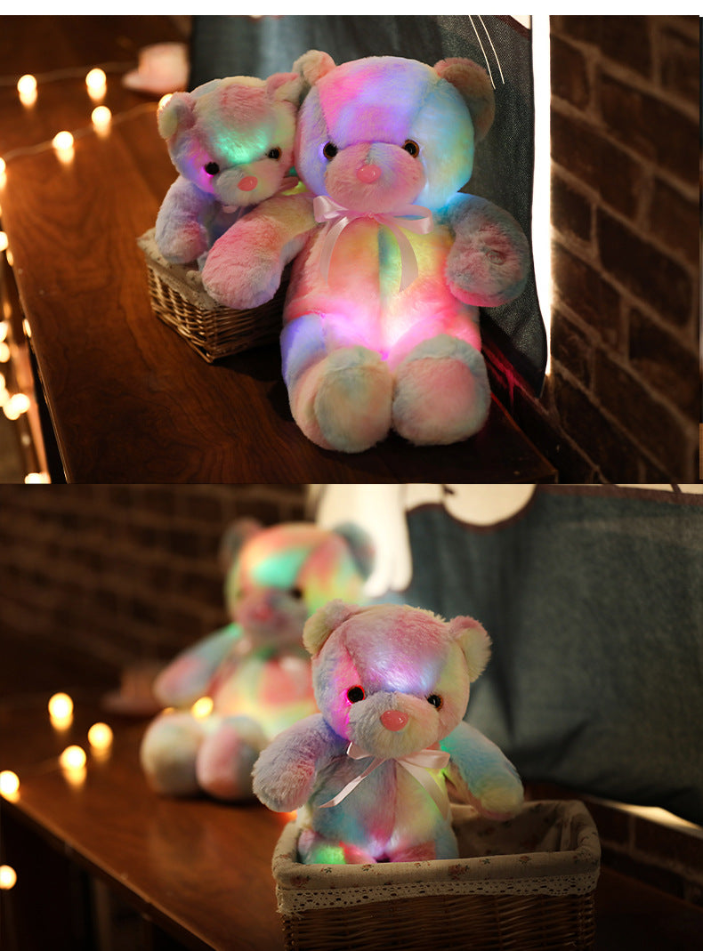 🎄❤️Weihnachtsangebot: 60% Rabatt 🧸Teddybär, buntes LED-Licht, Stofftiere