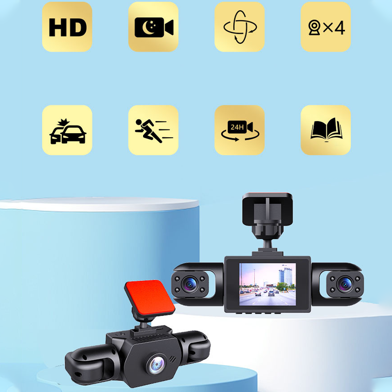 📹🚗 Rundum-Aufnahme & Nachtsicht: 4K 360° Auto-Dashcam mit Loop-Aufnahme für Rundumschutz – Praktisch, langlebig, sofort einsatzbereit.