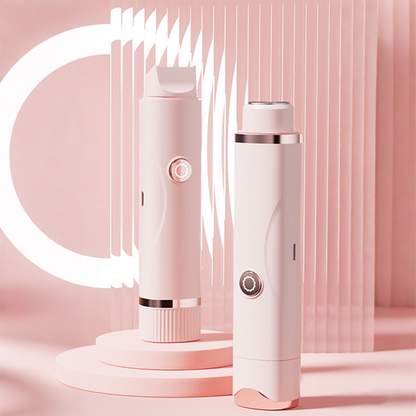 Elektrischer Körperhaartrimmer mit zwei Köpfen: Gesichtsbehaarung, Beinhaare, Haarschnitte – alles mit einem Gerät erledigt