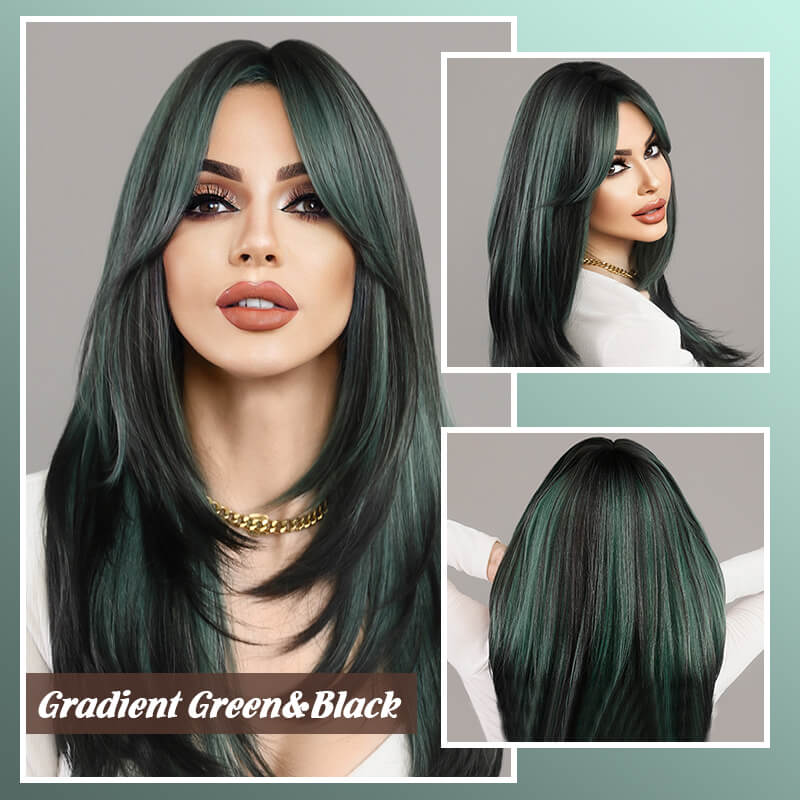 16-Zoll-Ombre-Blond-Spitzenfrontperücken für Frauen, wunderschöne flauschige Perücken mit stumpfem Pony, synthetische Perücken für Partys und den täglichen Gebrauch