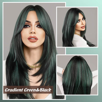 16-Zoll-Ombre-Blond-Spitzenfrontperücken für Frauen, wunderschöne flauschige Perücken mit stumpfem Pony, synthetische Perücken für Partys und den täglichen Gebrauch