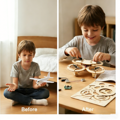 📢📢 50 % Rabatt!! ⏰✈️ DIY-Bausatz für Kinder zum Bauen einer Holzdrohne
