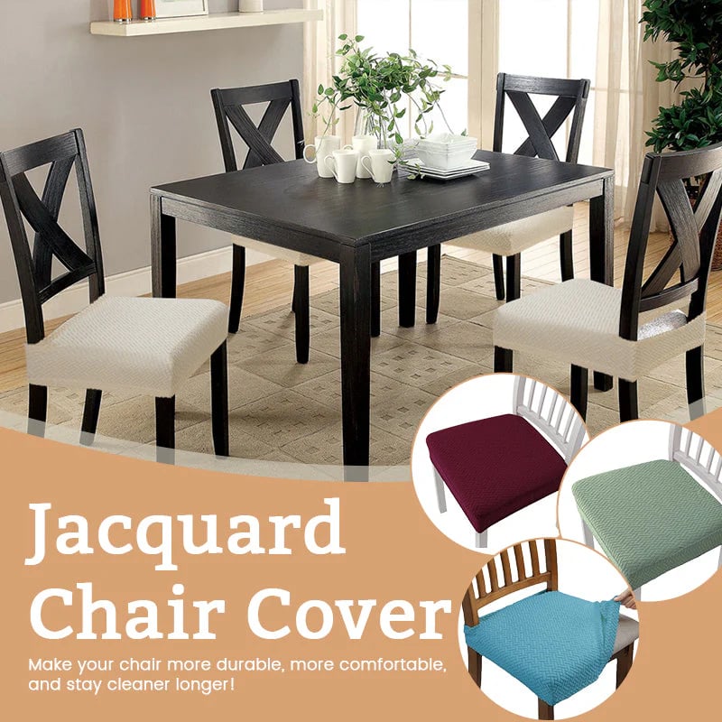 🪑✨ Langlebiger & wasserfester Stuhlbezug mit Rautenmuster – Perfekt für 🏠💼 Haushalt, Hotel und Restaurant – Strapazierfähiger Jacquard-Stoff mit stylischem Design