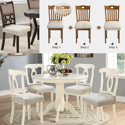 🪑✨ Langlebiger & wasserfester Stuhlbezug mit Rautenmuster – Perfekt für 🏠💼 Haushalt, Hotel und Restaurant – Strapazierfähiger Jacquard-Stoff mit stylischem Design