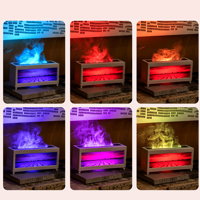 Aromatherapie-Diffusor mit Kaminflammen-Effekt in 7 Farben