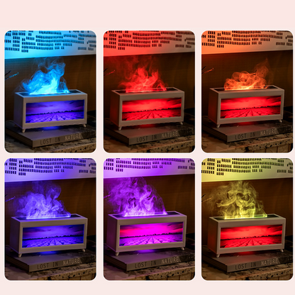 Aromatherapie-Diffusor mit Kaminflammen-Effekt in 7 Farben