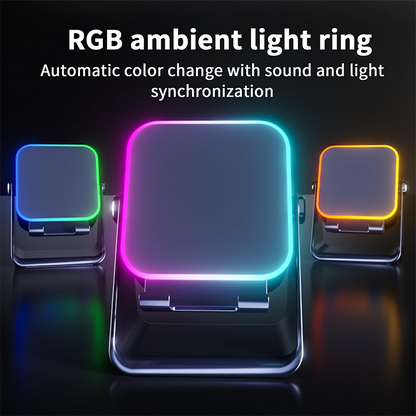 🔥Begrenzten 50%-Rabatts!🔥 5-in-1 Kabelloser Bluetooth-Lautsprecher mit Induktionsfunktion und verstellbarer Handyhalterung