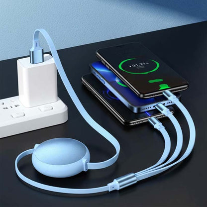 3-in-1 100 W einziehbares Multi-Ladekabel