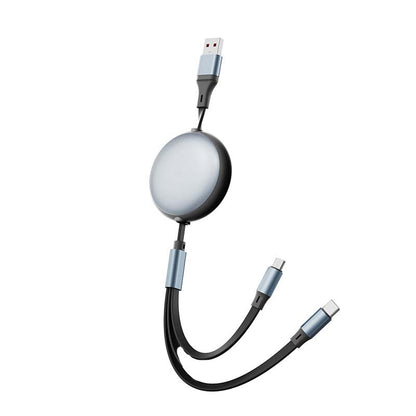 3-in-1 100 W einziehbares Multi-Ladekabel